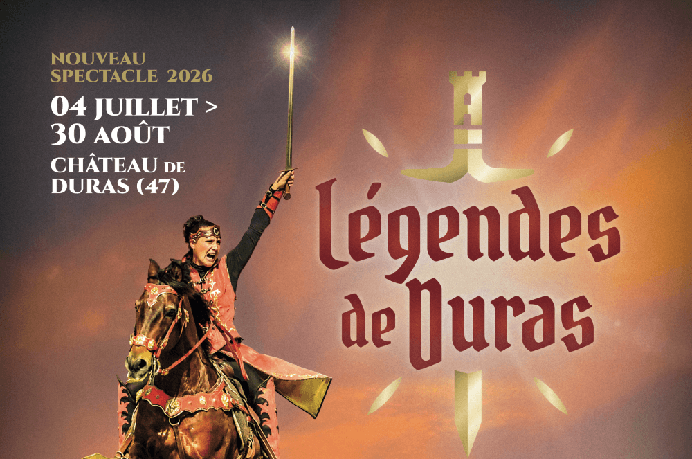 Illustration de l'événement : Légendes de Duras : Spectacle médiéval nocturne dans les jardins du château de Duras