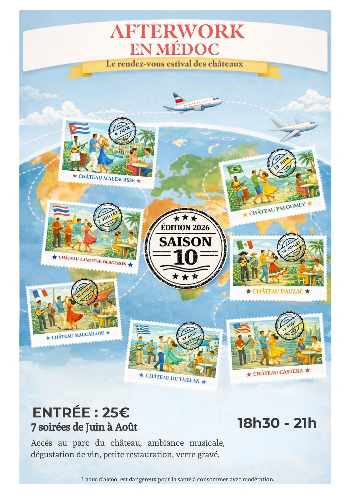 Illustration de l'événement : Afterwork au Château Castera : Destination USA