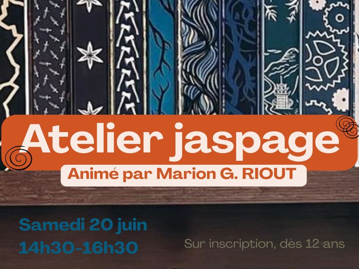 Illustration de l'événement : Atelier jaspage (décoration de livre)