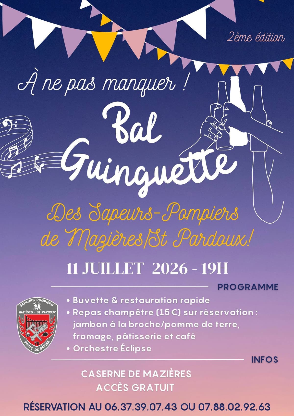 Illustration de l'événement : Bal guinguette des Sapeurs-pompiers