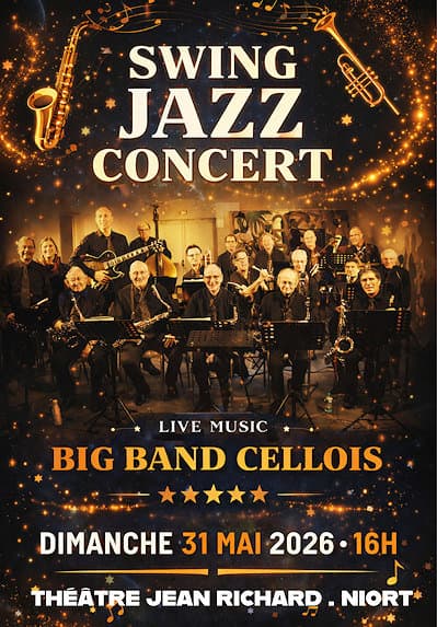 Illustration de l'événement : Concert de jazz par "Big Band Cellois" à Niort
