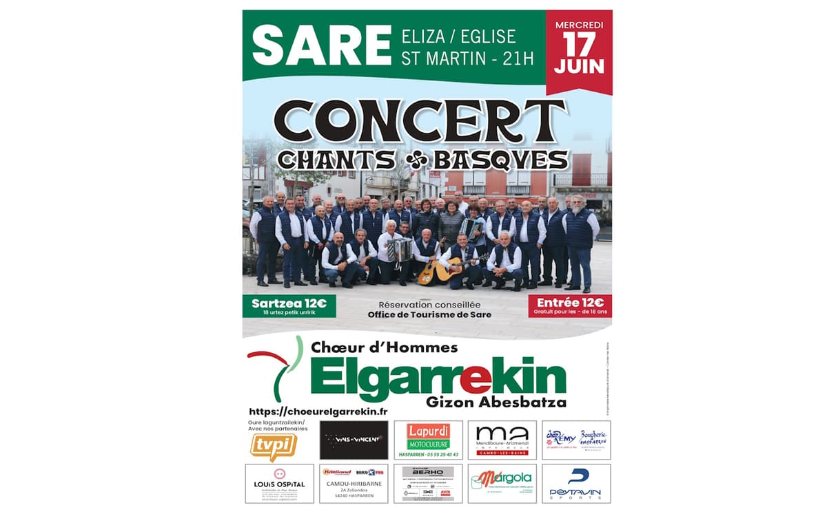 Illustration de l'événement : Concert du Chœur d'hommes Elgarrekin