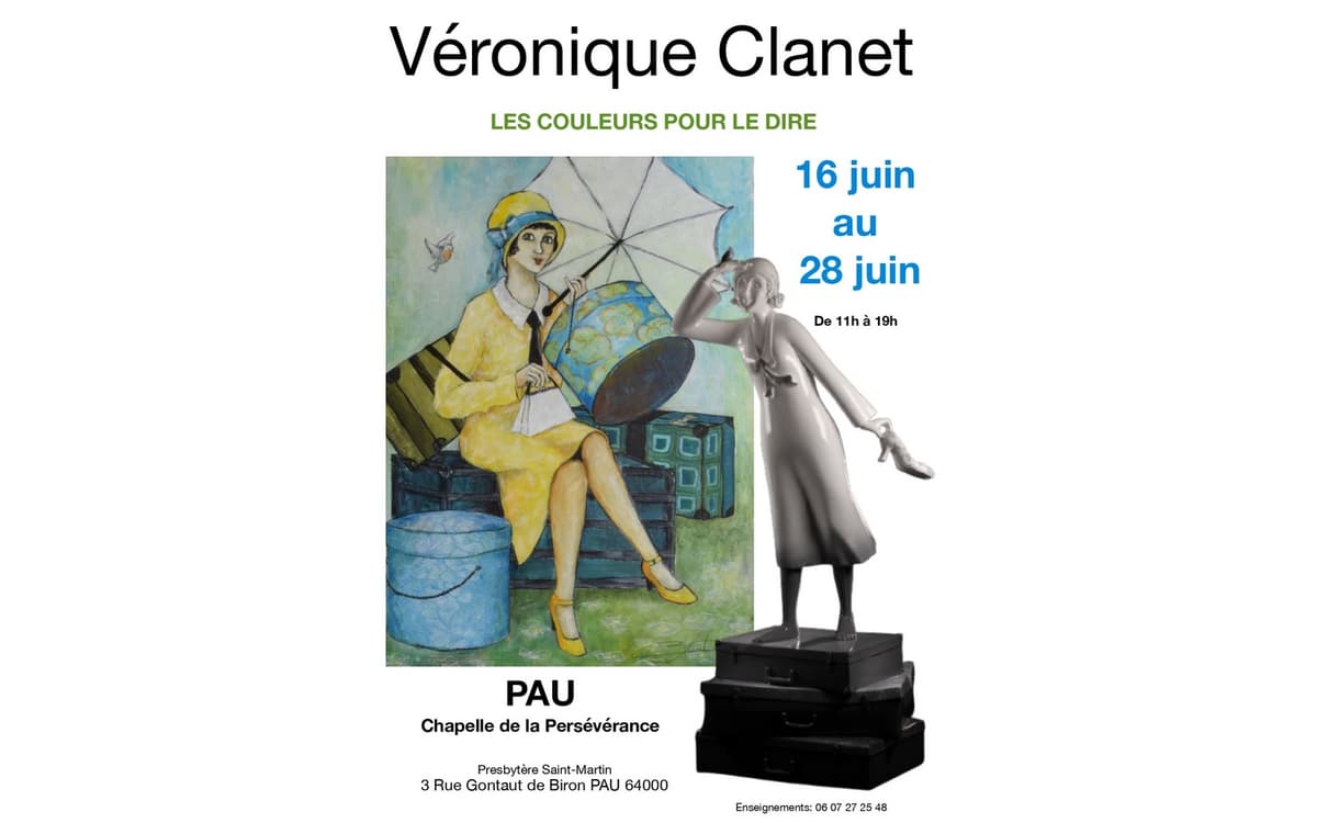Illustration de l'événement : Exposition: Véronique Clanet - Les couleurs pour le dire