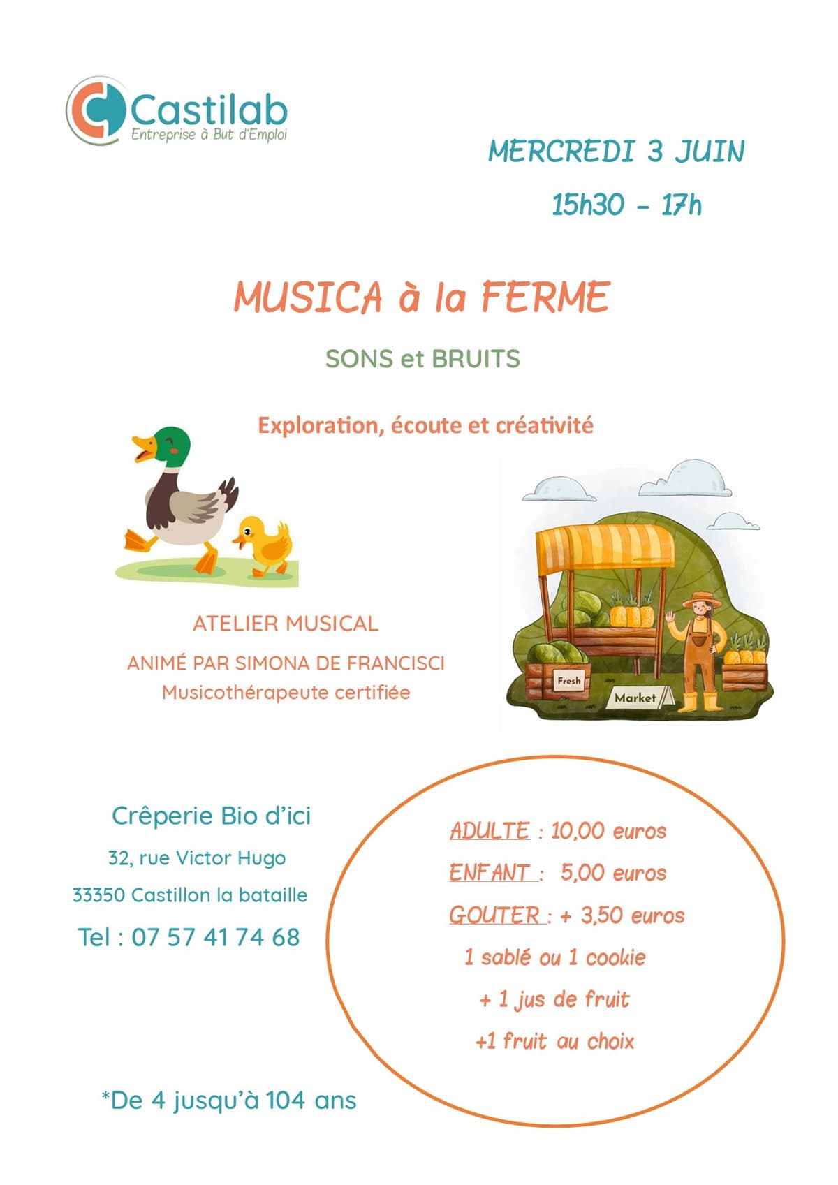 Illustration de l'événement : Atelier musical "Musica à la Ferme