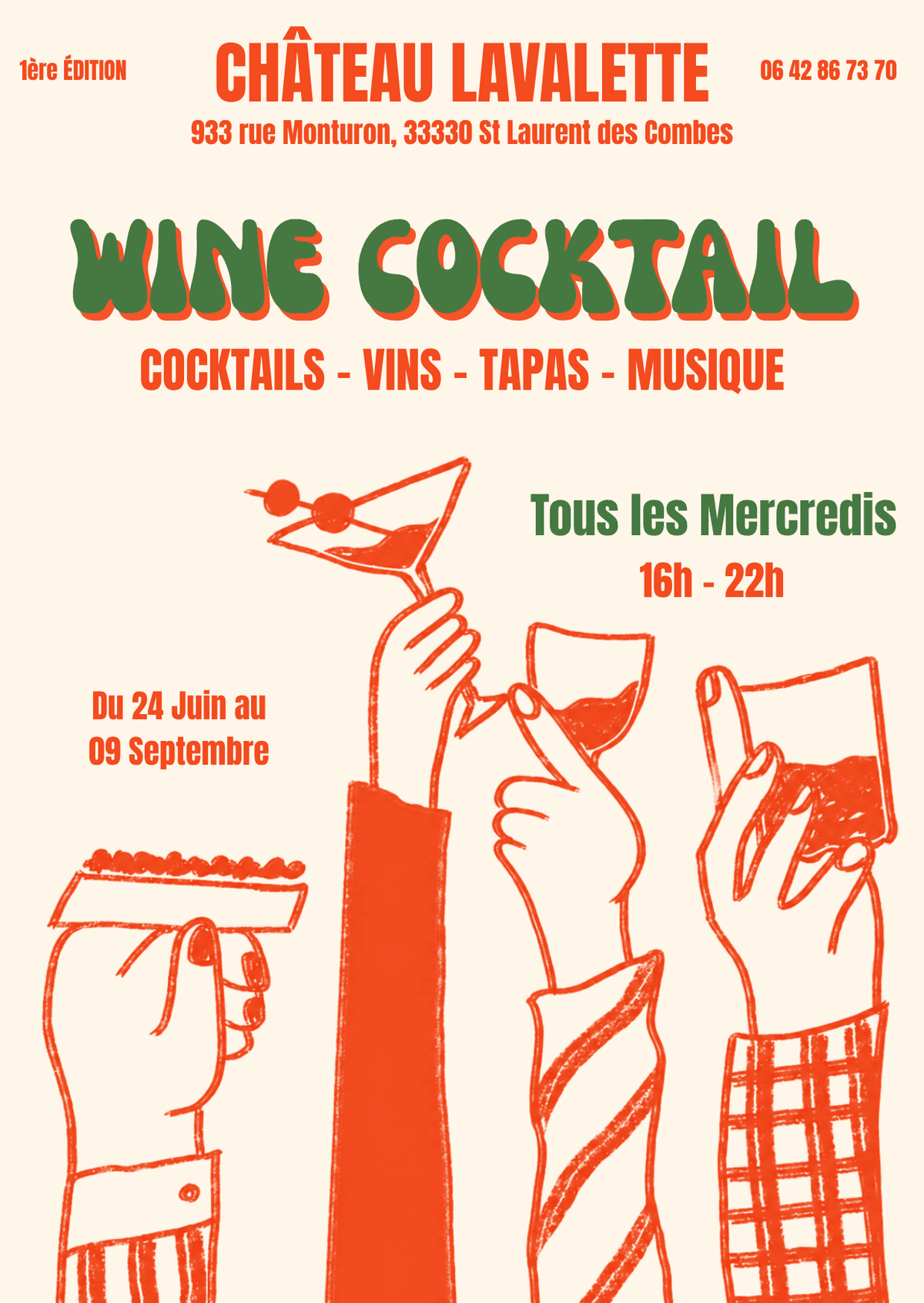 Illustration de l'événement : Wine Cocktail au Château Lavalette