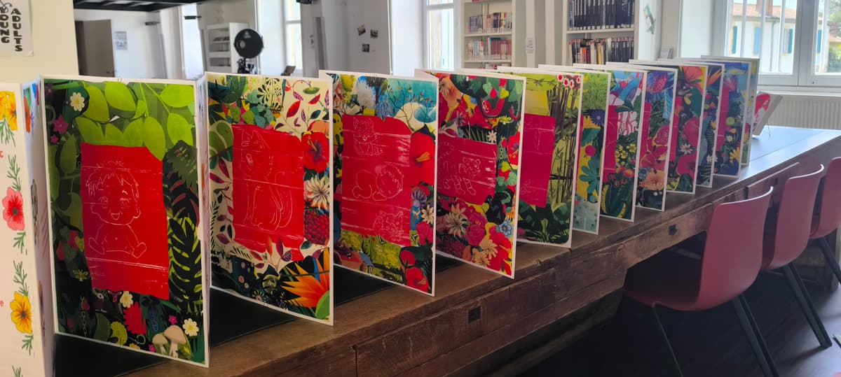 Illustration de l'événement : L'heure du conte avec le livre accordéon