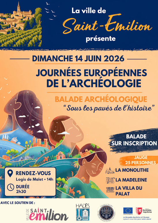 Illustration de l'événement : Journées européennes de l'Archéologie — Balade archéologique à Saint-Émilion