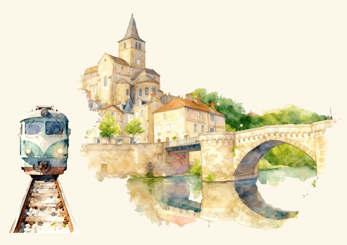 Illustration de l'événement : Les Échappées Ferroviaires en Sud Vienne Poitou - Visite de Montmorillon au départ de Lussac-les-Châteaux
