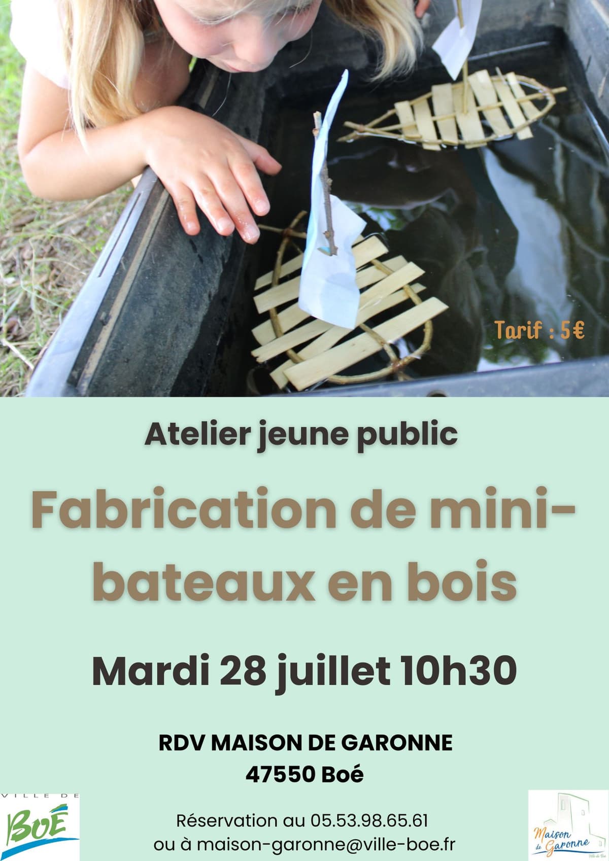 Illustration de l'événement : Atelier de fabrication de mini-bateaux en bois