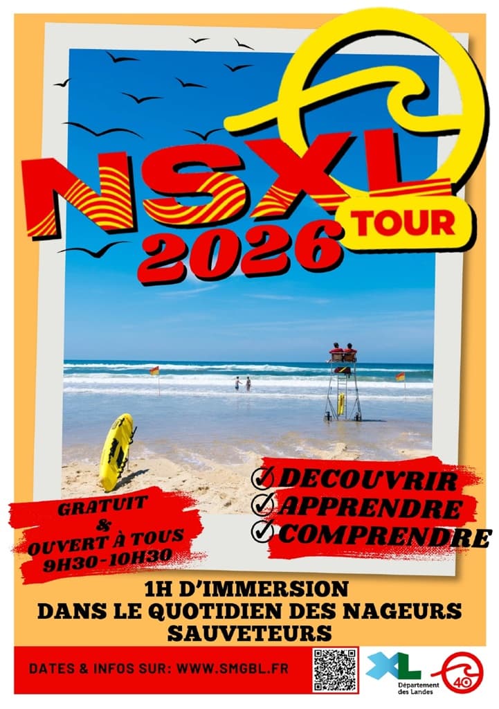 Illustration de l'événement : NSXL tour : 1 heure d'immersion dans le quotidien des nageurs sauveteurs