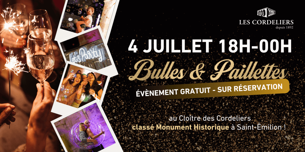 Illustration de l'événement : Les Cordeliers : Soirée Bulles et Paillettes