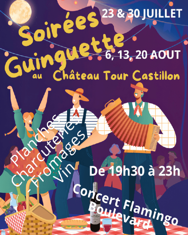 Illustration de l'événement : Soirée Guinguette au Château Tour Castillon