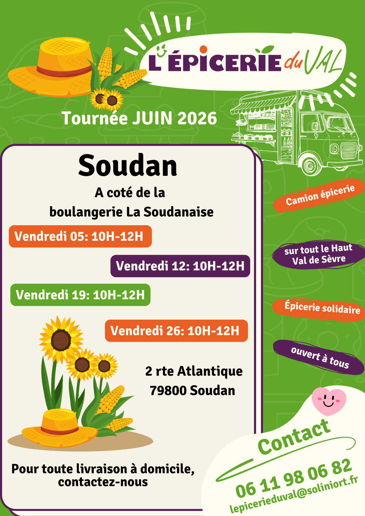Illustration de l'événement : Tournée de l'Epicerie du Val à Soudan