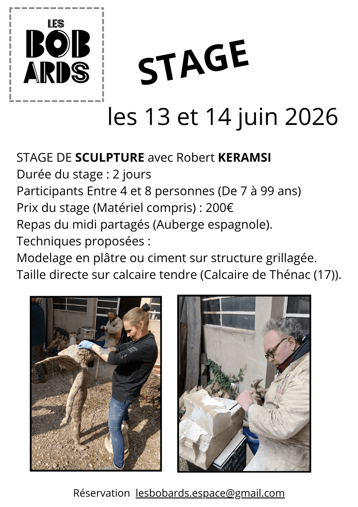Illustration de l'événement : Sculpture avec Robert Keramsi