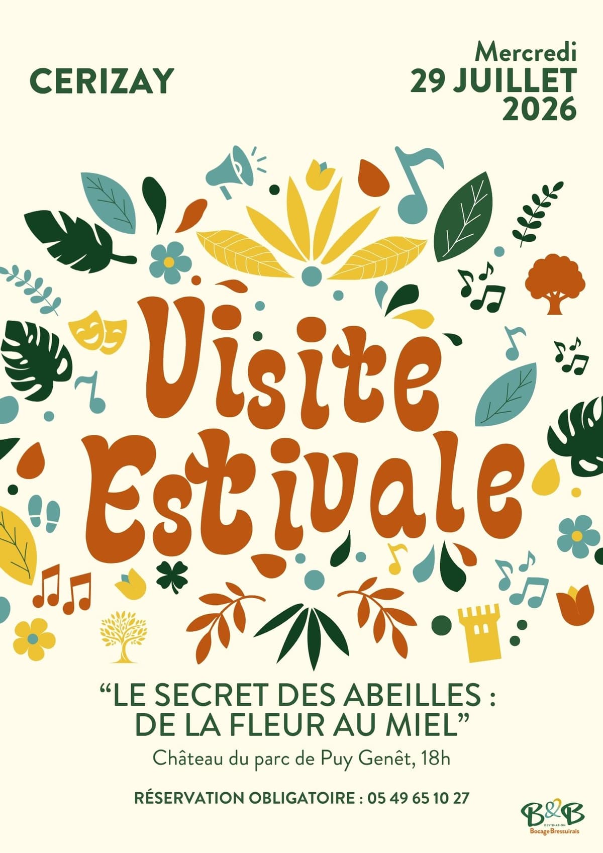 Illustration de l'événement : Visites Estivales 2026 - Le secret des abeilles : de la fleur au miel - Cerizay