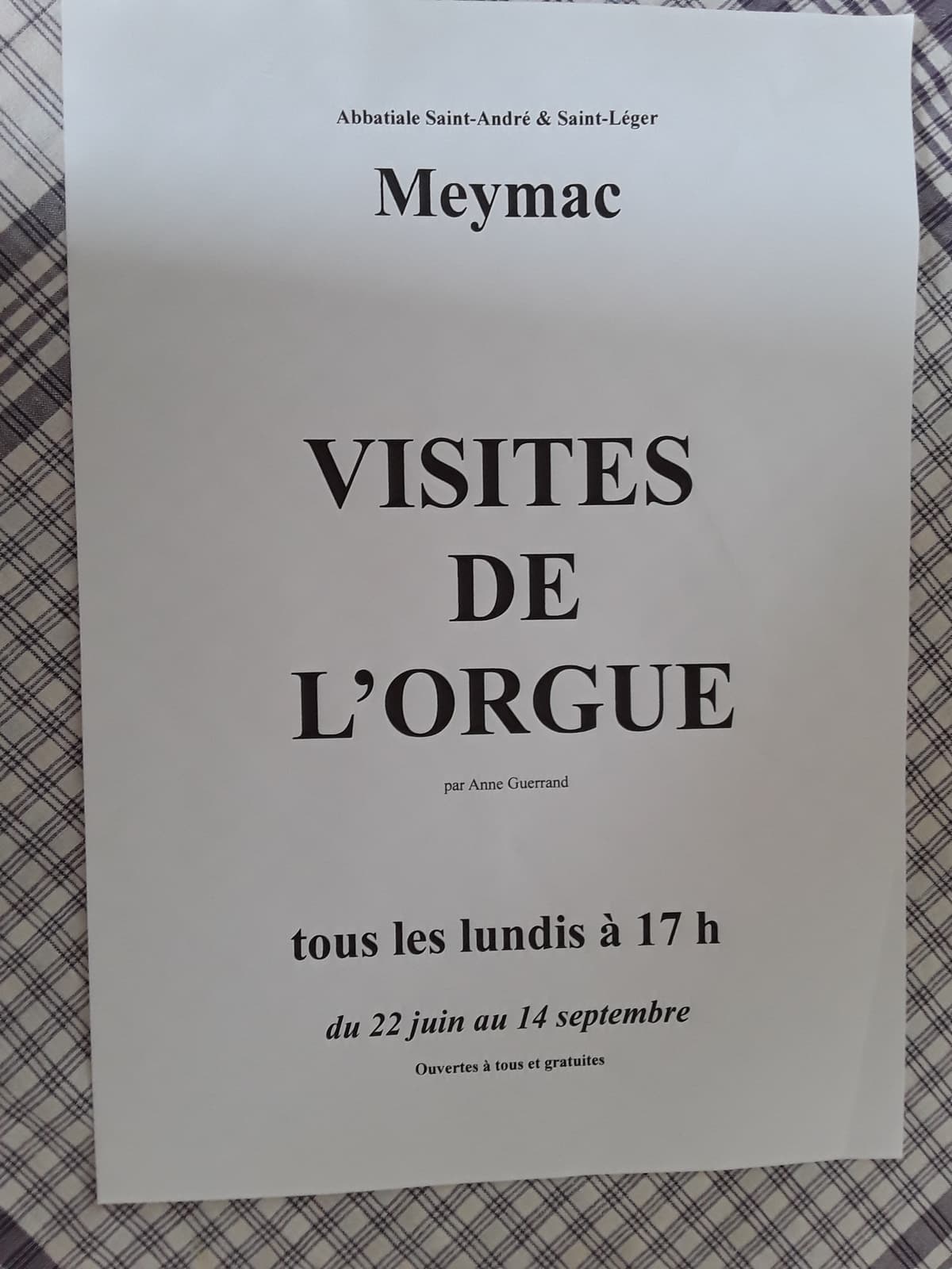 Illustration de l'événement : Visite de l'orgue
