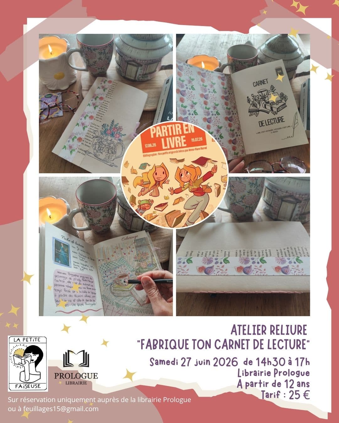 Illustration de l'événement : Atelier reliure "Fabrique ton carnte de lectures"