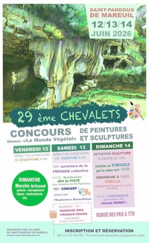 Illustration de l'événement : 29ème édition des Chevalets de Saint-Pardoux-de-Mareuil : Concours de peintures & sculptures