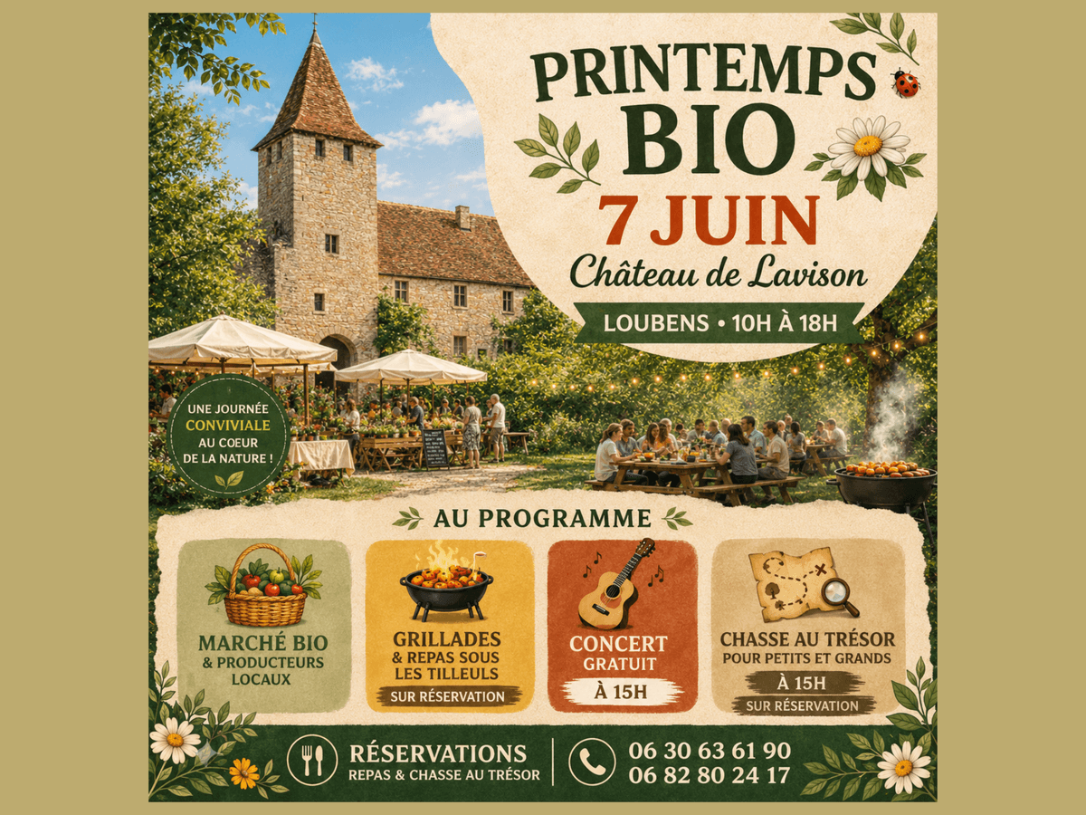 Illustration de l'événement : Printemps Bio au Château Lavison