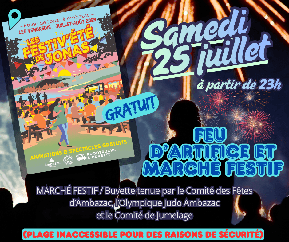 Illustration de l'événement : Feu d’artifice dans le cadre des Festiv'Eté de Jonas
