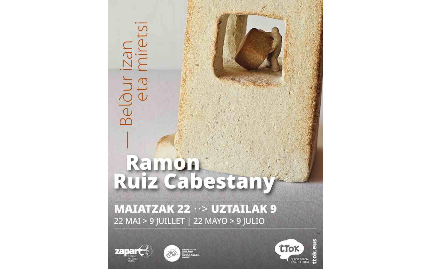 Illustration de l'événement : Exposition de Ramon Ruiz Cabestany : "Beldur izan eta miretsi" - "Craindre et admirer"