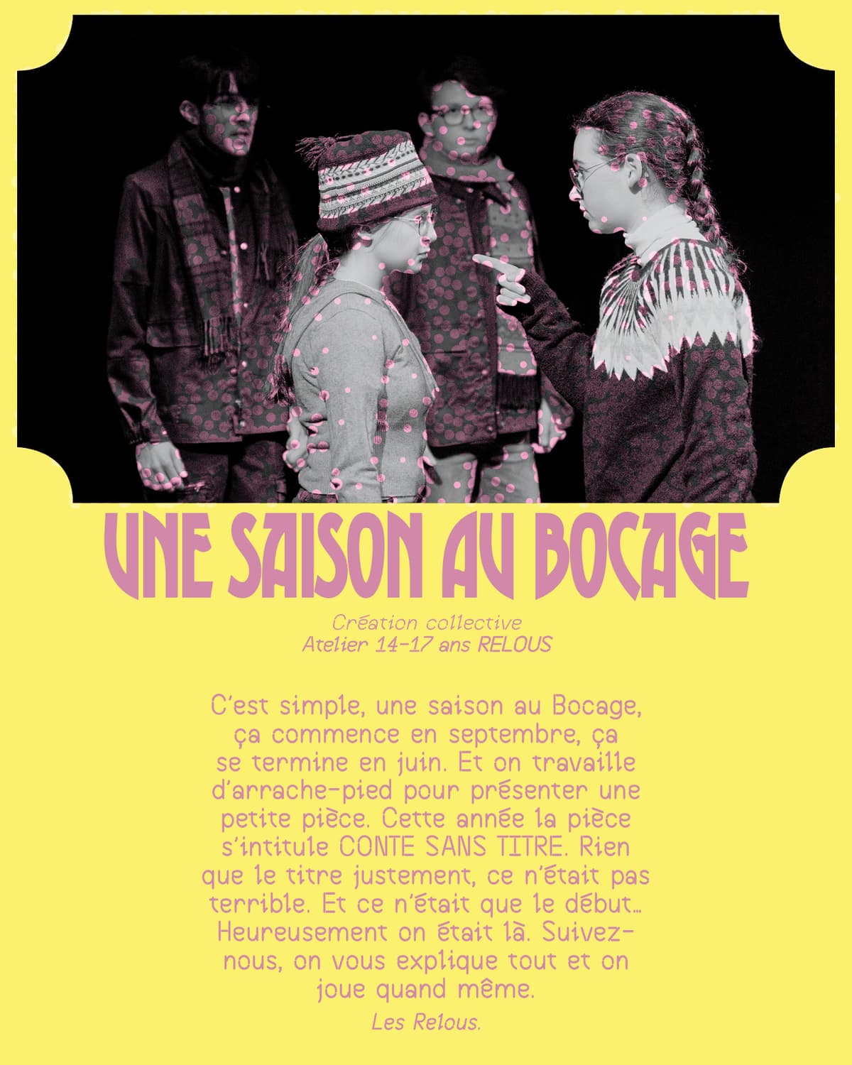 Illustration de l'événement : Festival Théââââtre (entre) ouvert - Une saison au Bocage