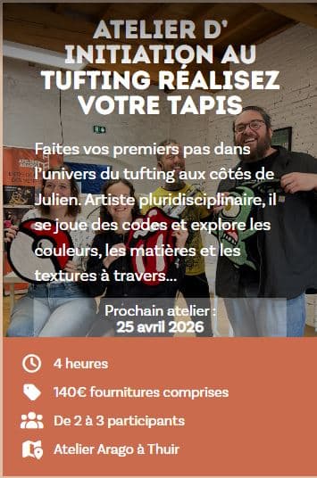 Illustration de l'événement : ATELIER INITIATION AU TUFTING RÉALISEZ VOTRE TAPIS