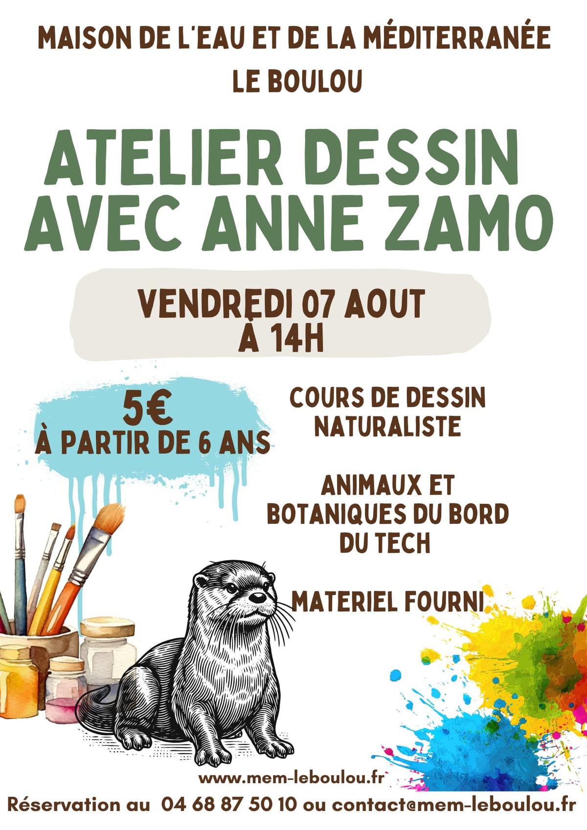 Illustration de l'événement : ATELIER DESSIN NATURALISTE AVEC L’ARTISTE ANNE ZAMO