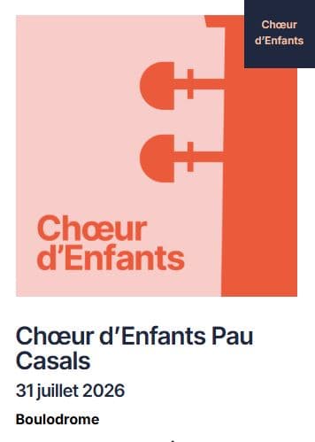 Illustration de l'événement : FESTIVAL PABLO CASALS: CHOEURS D'ENFANTS PAU CASALS