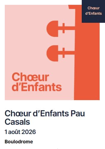 Illustration de l'événement : FESTIVAL PABLO CASALS: CHOEURS D'ENFANTS PAU CASALS