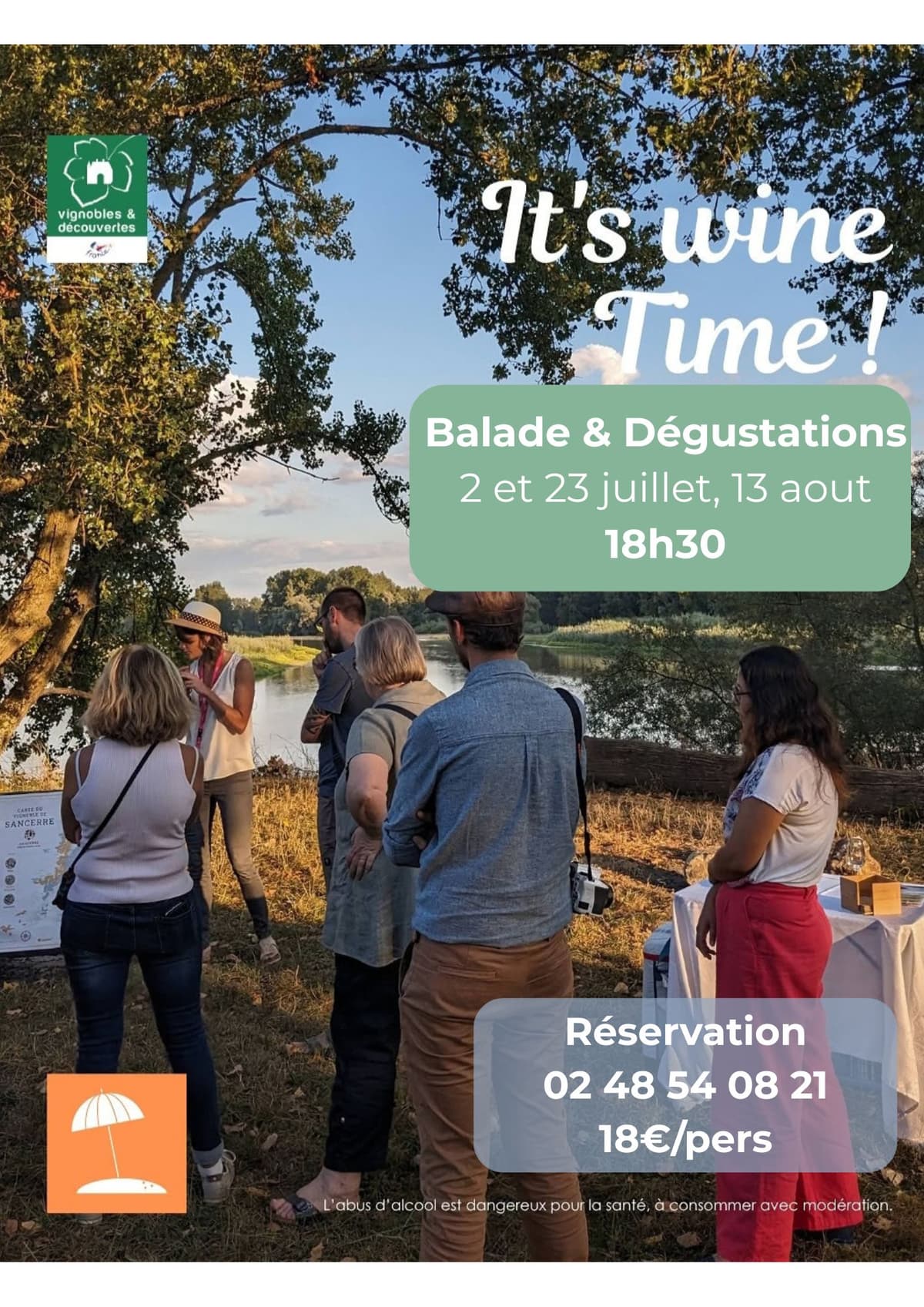Illustration de l'événement : Balade-dégustation It's Wine Time au fil des paysages