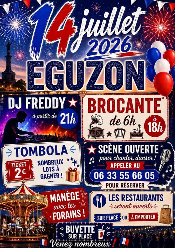 Illustration de l'événement : Fête du 14 juillet à Eguzon