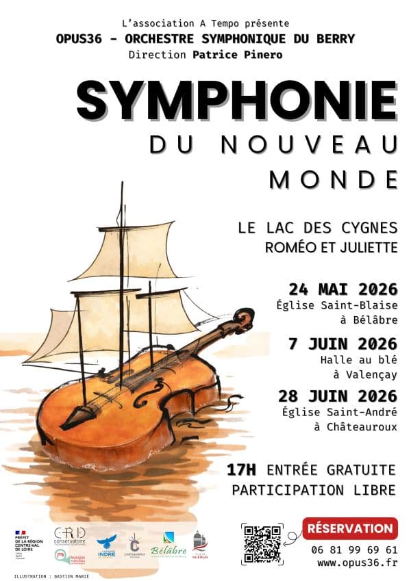 Illustration de l'événement : Concert de l'Orchestre Symphonique du Berry - Opus36