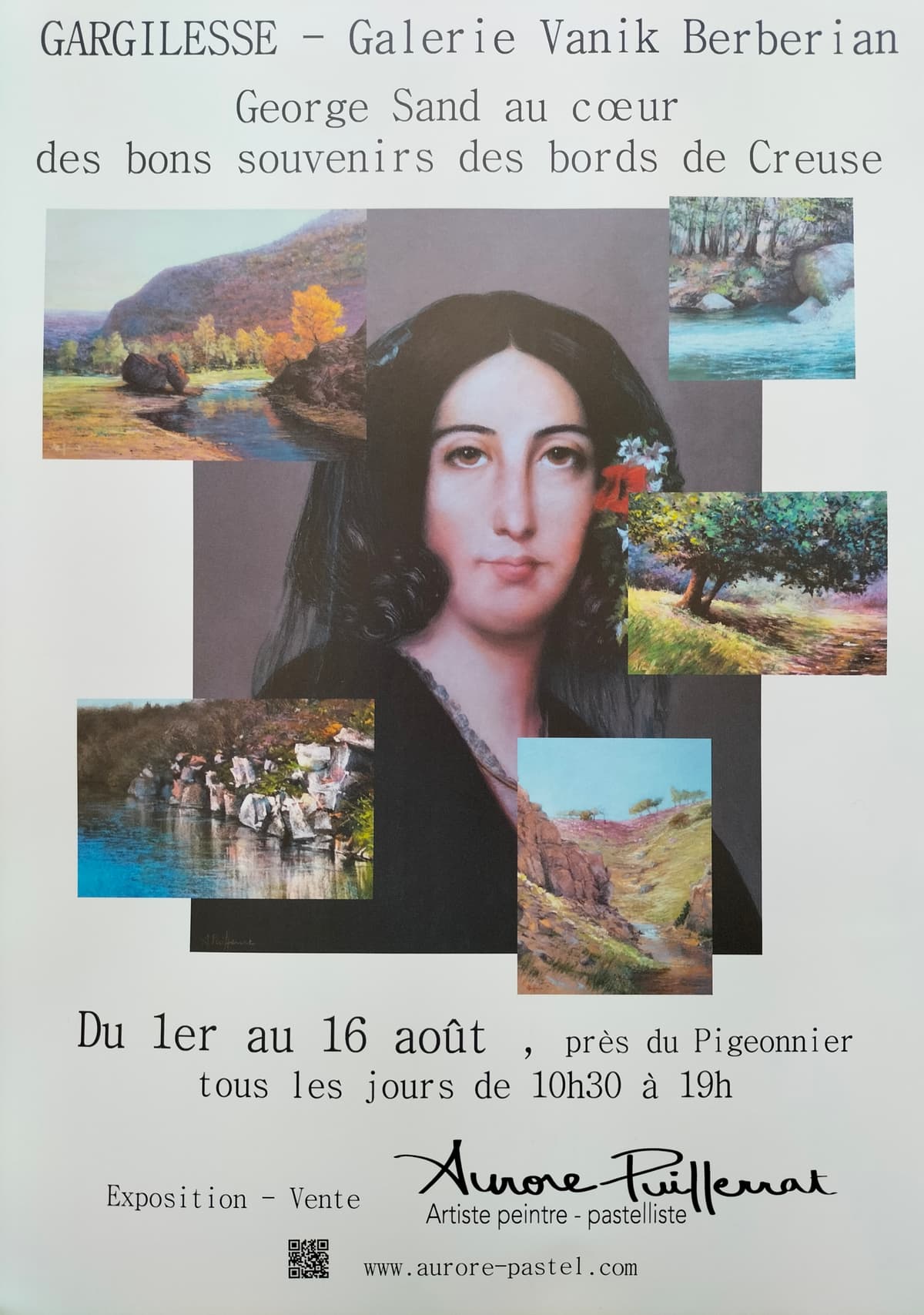 Illustration de l'événement : Exposition A. Puifferrat "George Sand au cœur des bons souvenirs des bords de Creuse"
