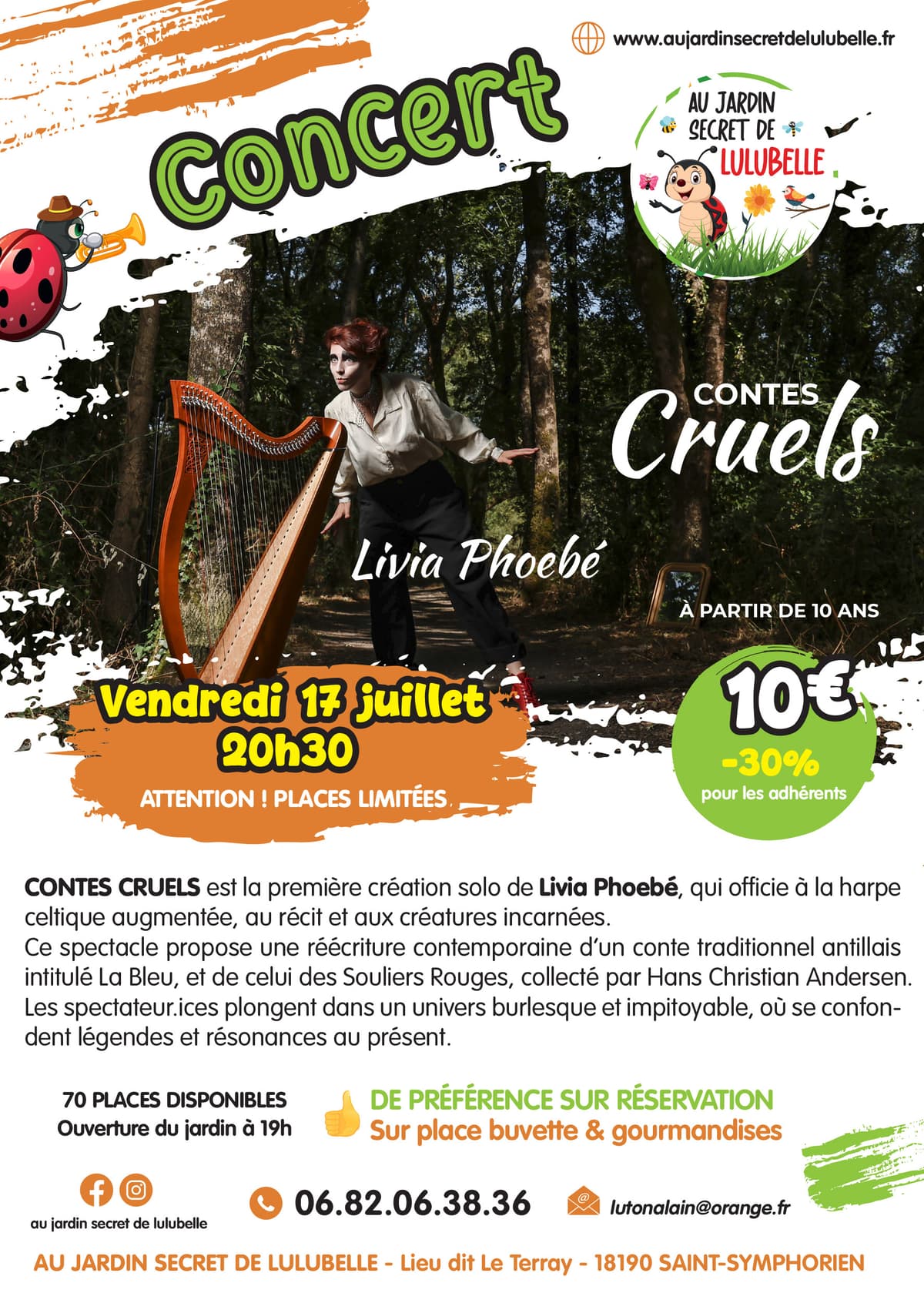 Illustration de l'événement : Spectacle "Contes Cruels" par Livia Phoebé
