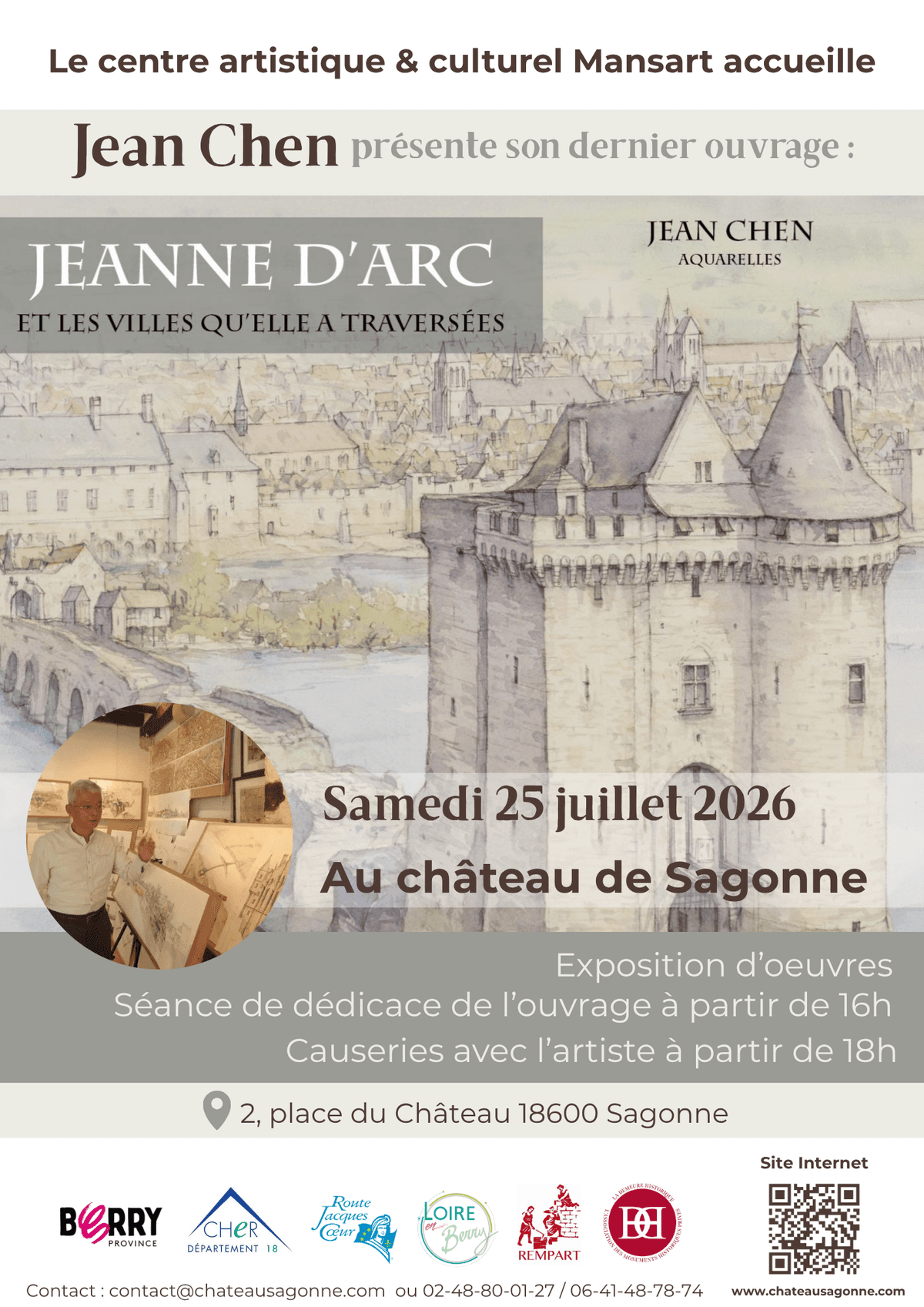 Illustration de l'événement : Jean Chen présente son dernier ouvrage : « Jeanne d’Arc et les villes qu’elle a traversées »