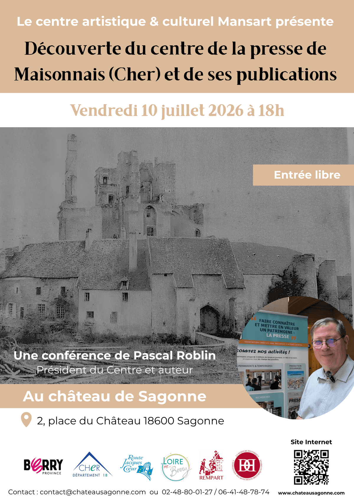 Illustration de l'événement : « Découverte du centre de la presse de Maisonnais (Cher) et de ses publications »