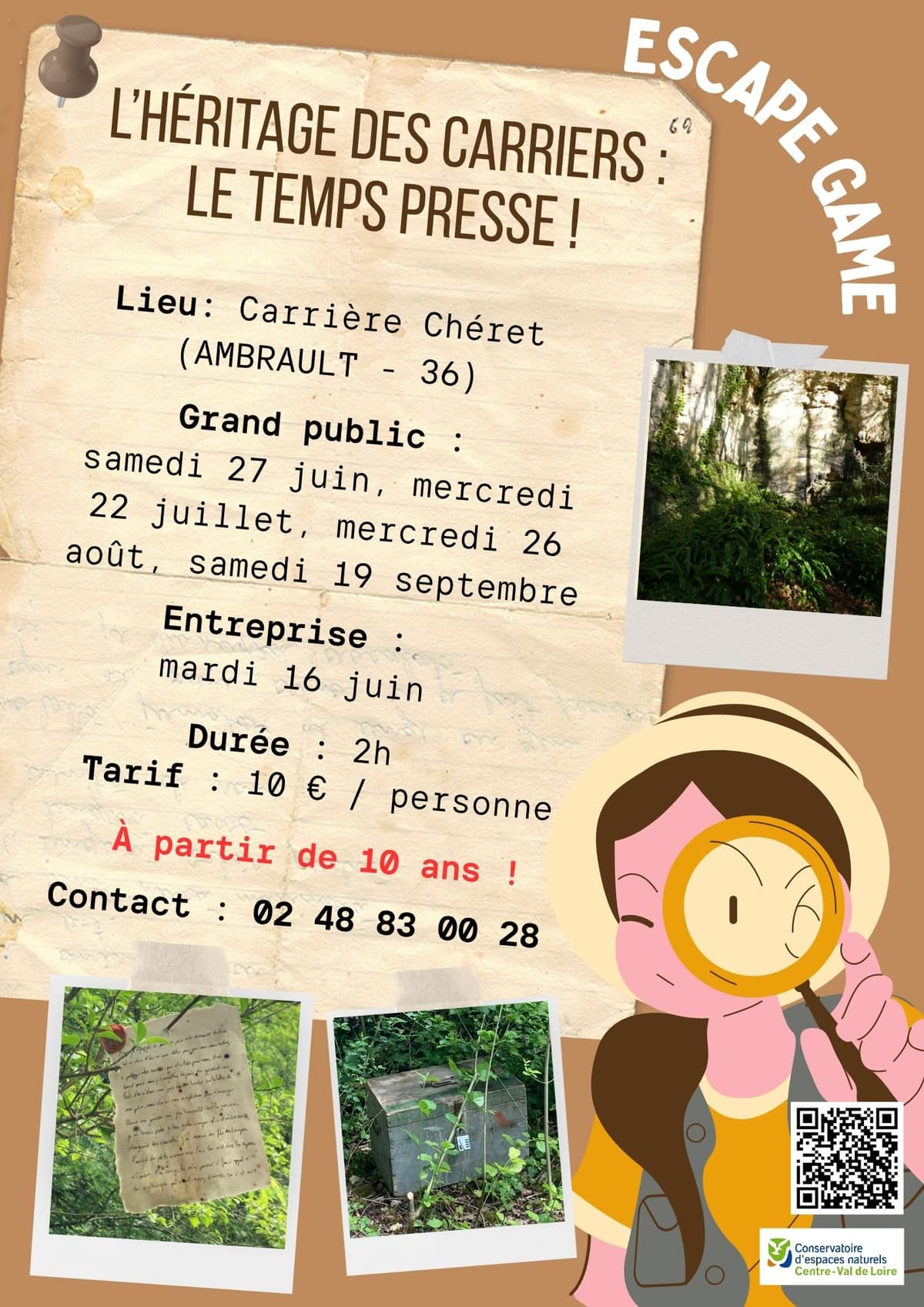 Illustration de l'événement : L'héritage des carriers : le temps presse ! (escape game)