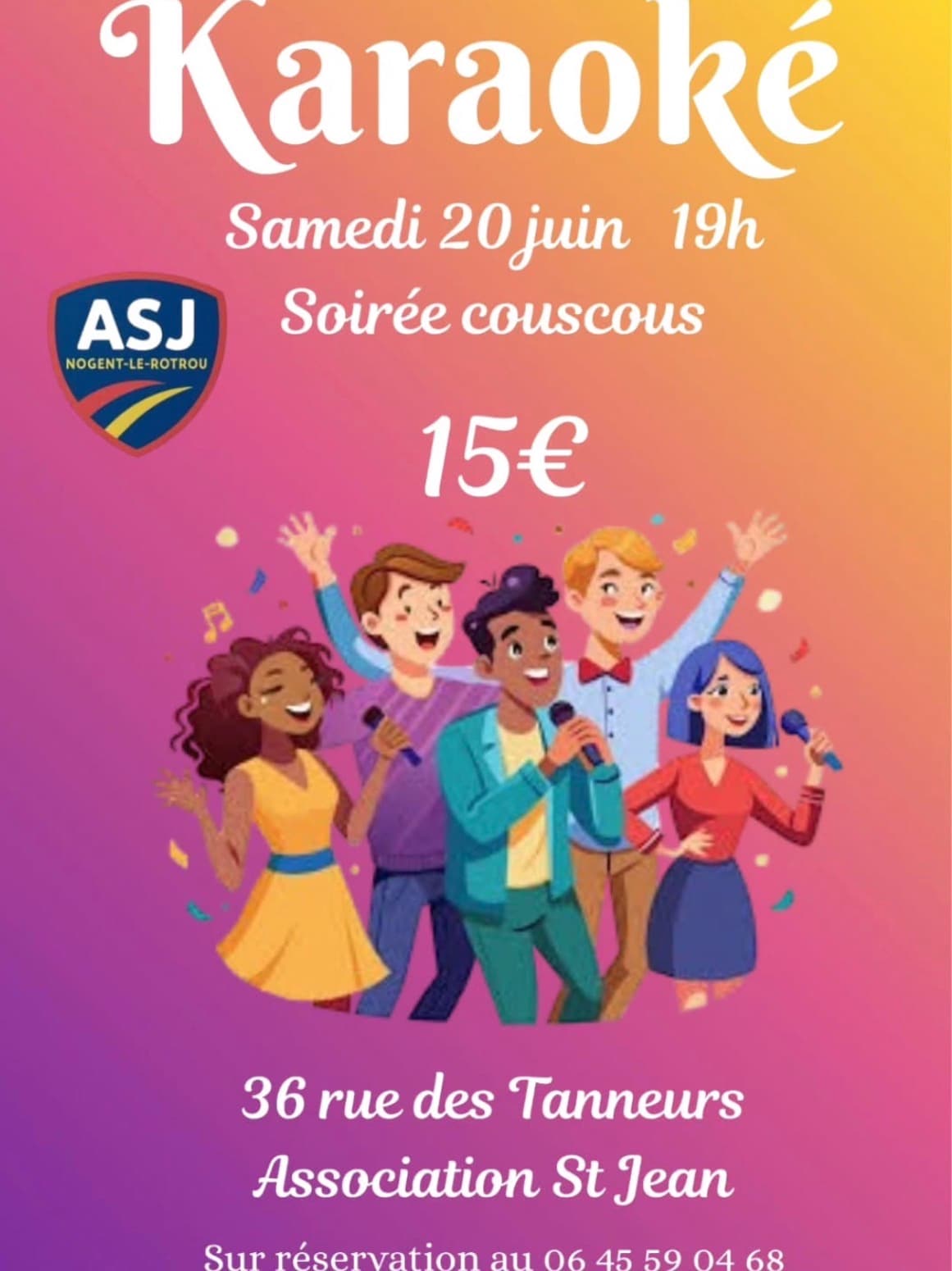 Illustration de l'événement : Soirée karaoké et couscous à l'ASJ