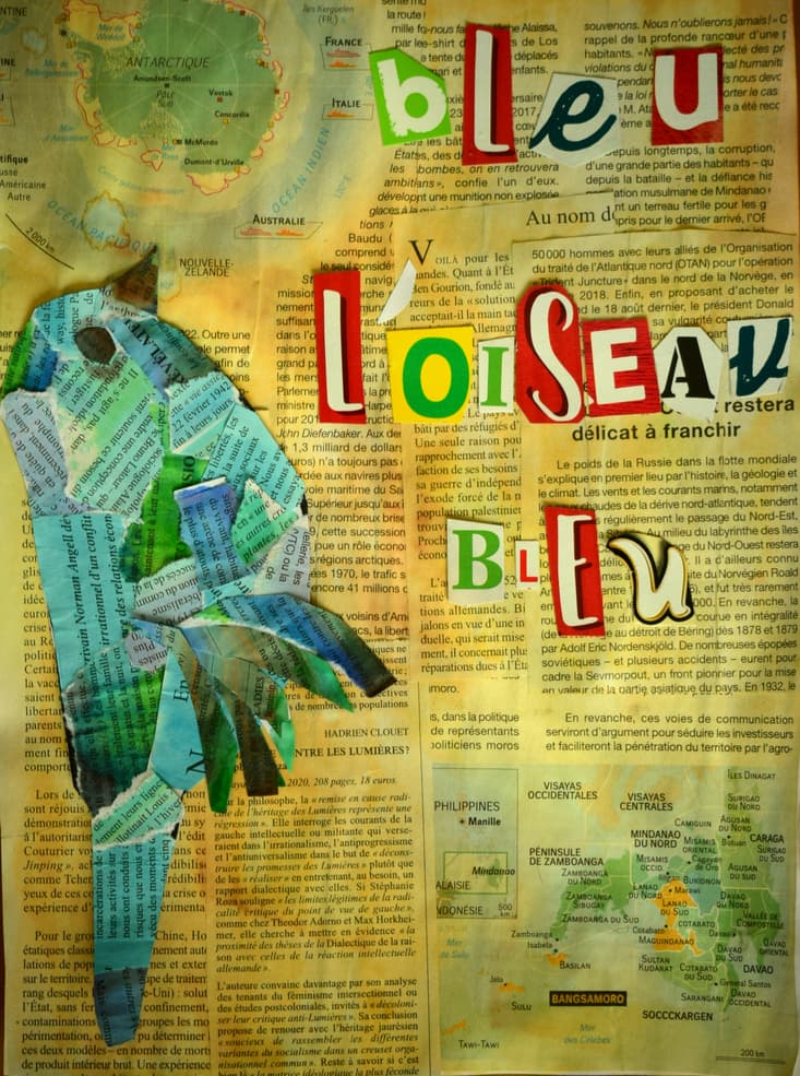 Illustration de l'événement : Bleu, l’oiseau Bleu.  Compagnie Melia