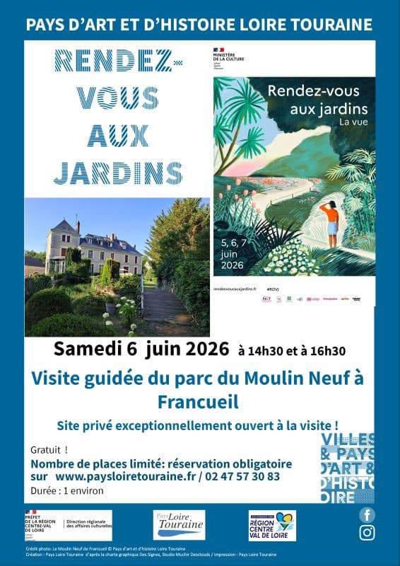 Illustration de l'événement : Visite guidée du parc du Moulin Neuf à Francueil