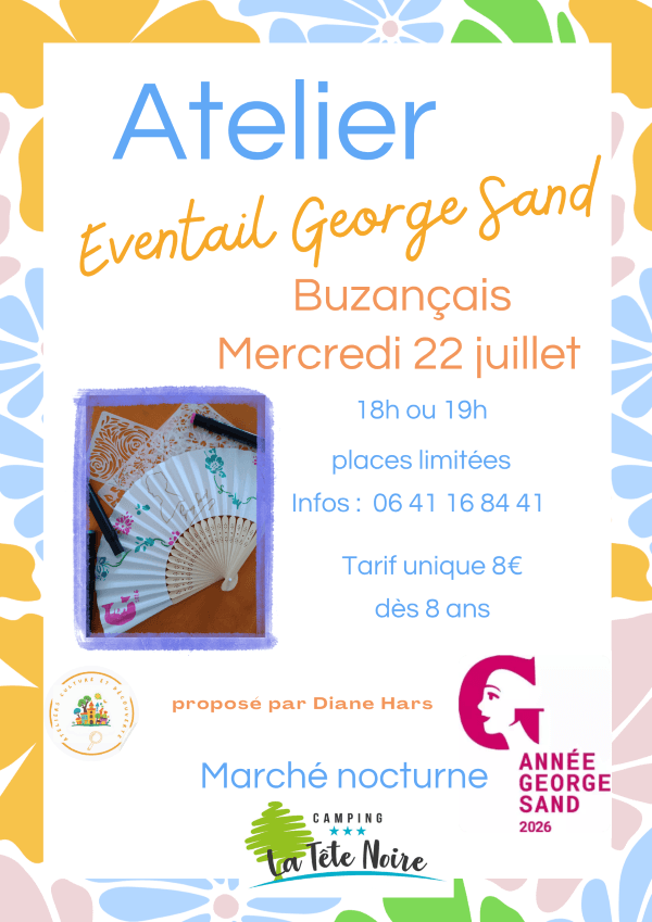 Illustration de l'événement : Atelier Culture et Découverte : Eventail George Sand