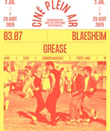 Illustration de l'événement : CINE PLEIN AIR ! – BLAESHEIM – GREASE