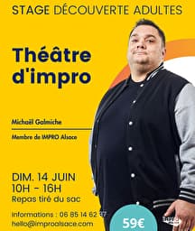 Illustration de l'événement : IMPRO Alsace - Stage découverte théâtre d'impro Adultes