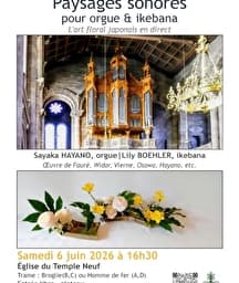 Illustration de l'événement : Heure musicale : "Paysages sonores pour orgue & ikebana" - Sayaka HAYA