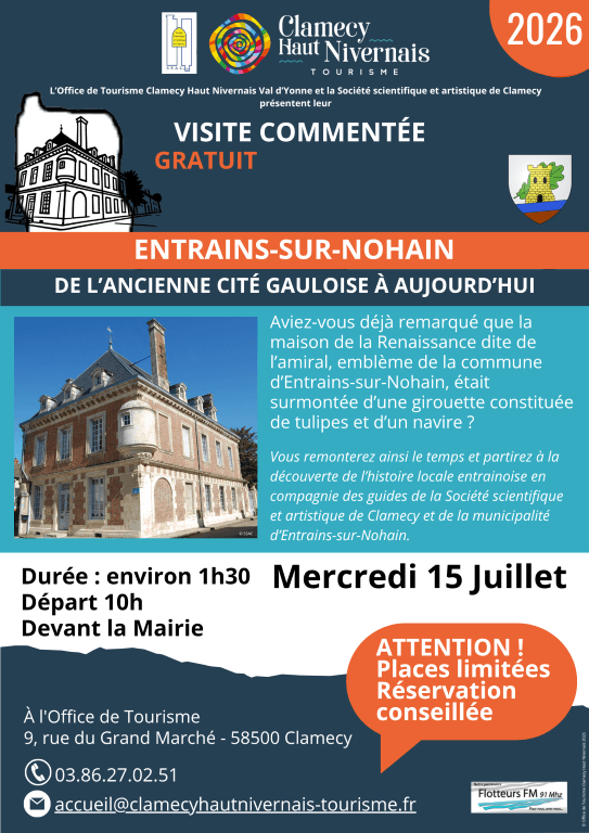 Illustration de l'événement : Visite commentée - Entrains-sur-Nohain, de l'ancienne cité gauloise à aujourd'hui