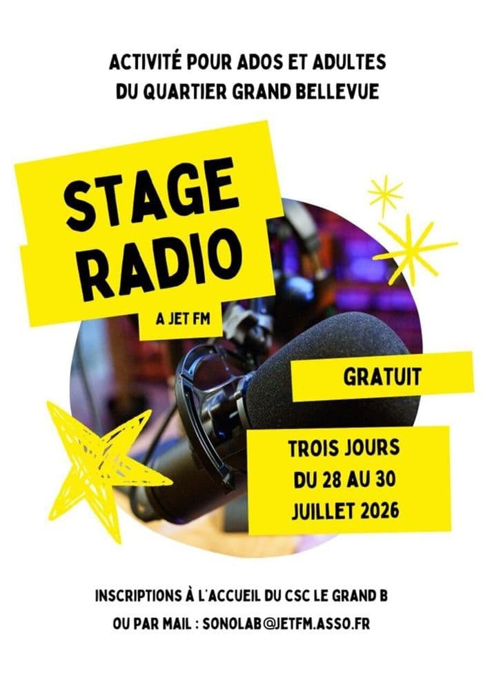 Illustration de l'événement : Stage radio à Jet FM – Saint-Herblain