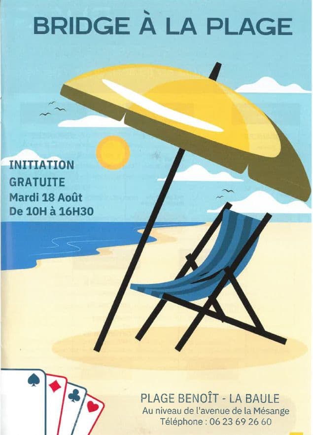Illustration de l'événement : Bridge à la plage - Initiation de bridge