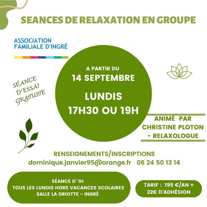Illustration de l'événement : Relaxation hebdomadaire à Ingré