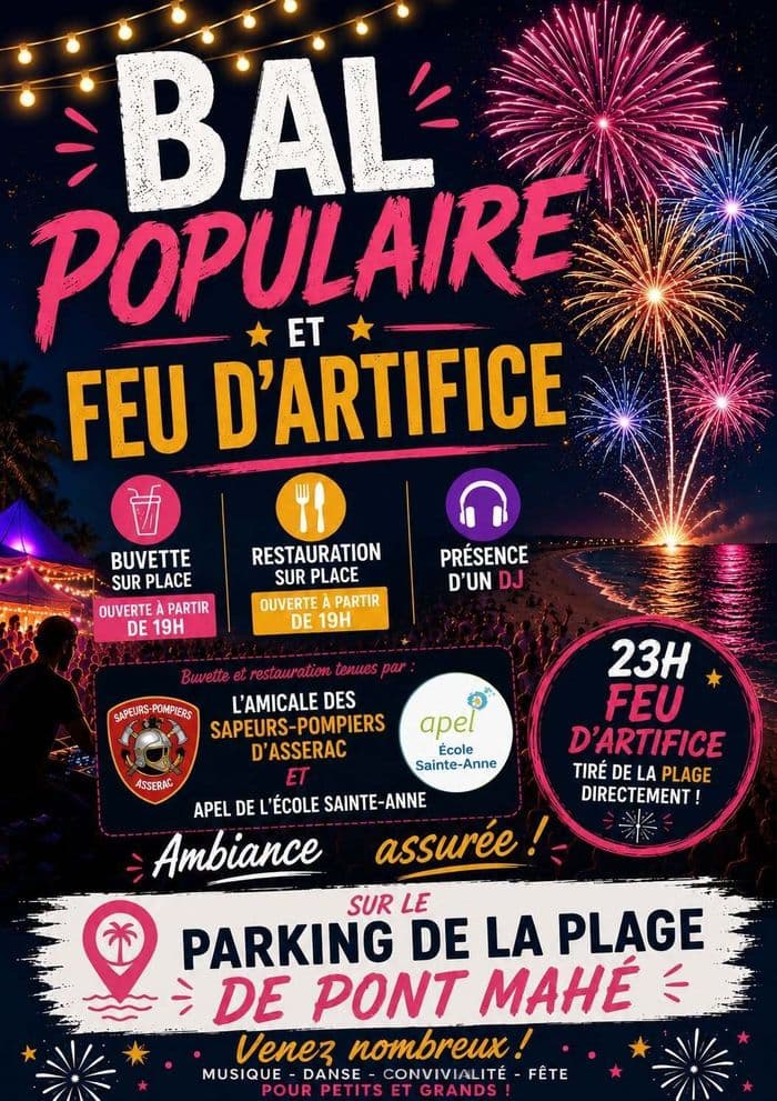 Illustration de l'événement : Bal populaire et feu d'artifice